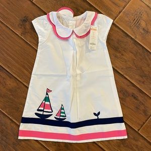 Girls Gymboree 2T Nautical Sailor Collared Dress